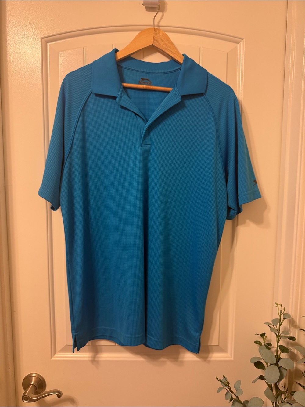 Slazenger Men's Teal Blue Performance Polo